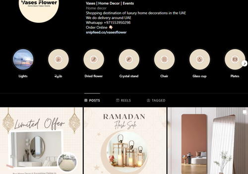 Branding Package Example: VasesFlower IG : Shopping Luxury Decorations