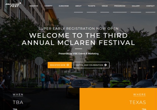 Web Design Package Example: Website Design Mclaren Fest
