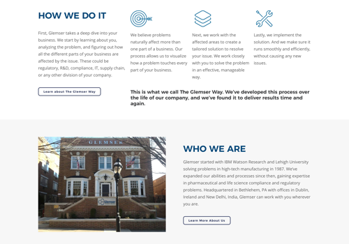 Web Design Package Example: Glemser Technologies
