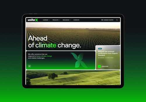 UX/UI Design Package Example: UniferX – A distributor of organic fertilizers