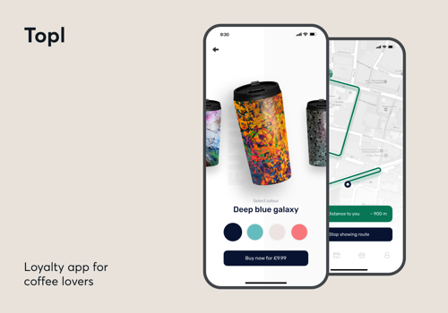 Mobile App Development Package Example: Topl – Loyalty app for coffee lovers