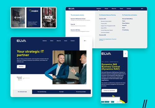 Web Development Package Example: ELVA - Website development and maintenance