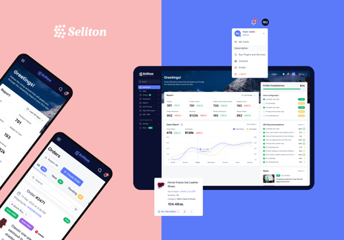 UX/UI Design Package Example: ESeliton -  e-commerce Software UI/UX Design