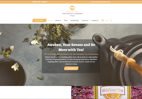 Web Development Package Example: Saloom Tea House