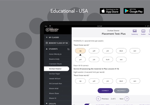 Mobile App Development Package Example: Assessment iPad App for Student Assessment Data