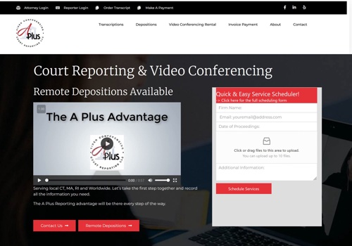 Search Engine Optimization Package Example: Coourt Reporter SEO in CT