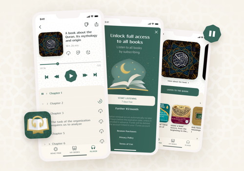 Mobile App Development Package Example: Quran - Audiobook with extensive functionality