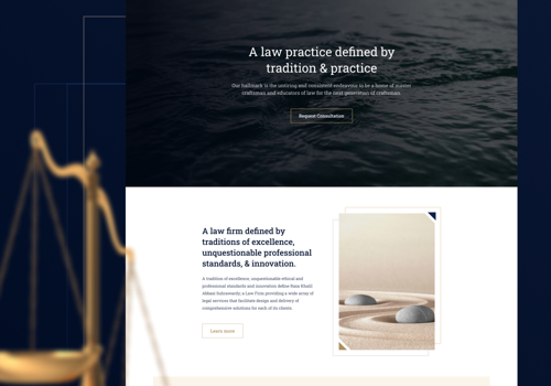 UX/UI Design Package Example: Legal Brand & Web Design