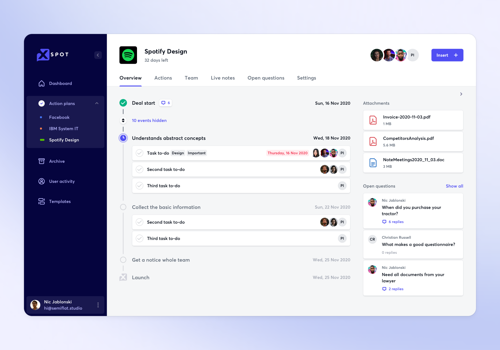 UX/UI Design Package Example: Web app design for XSpot