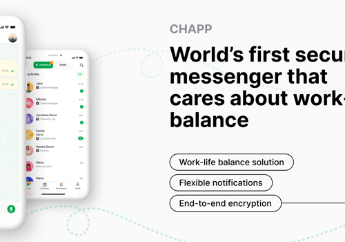 Mobile App Development Package Example: Chapp:Messenger that cares about work-life balance