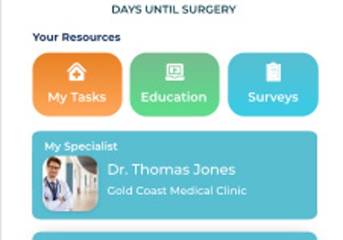Mobile App Development Package Example: Patient Recovery Journey app