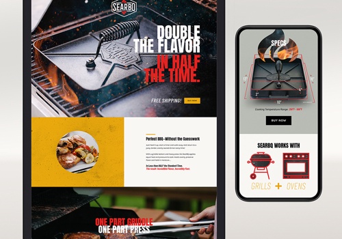 Web Design Package Example: SearBQ GTM Strategy and eCommerce Launch