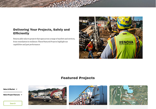 Web Design Package Example: Projects Library - Custom Filters