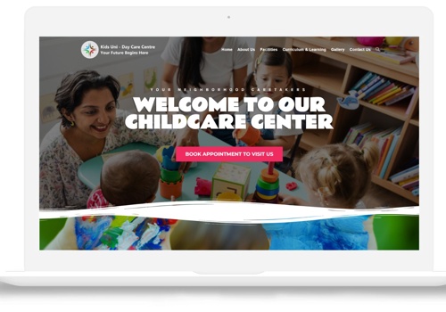 Web Development Package Example: Web design for Daycare and Childcare Business