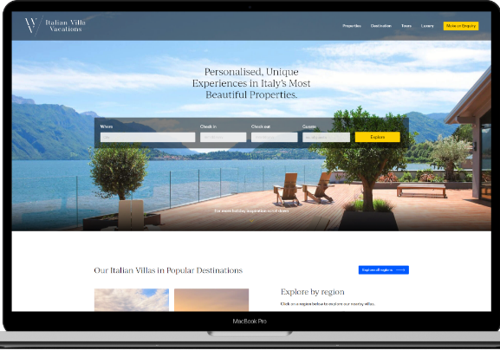 Search Engine Optimization Package Example: Italian Villa Vacations