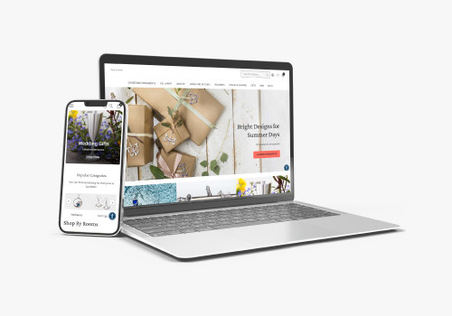 UX/UI Design Package Example: Pewter Goods Producer - Migration to Bigcommerce