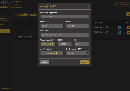Web Development Package Example: Booking Platform for Automotive Business