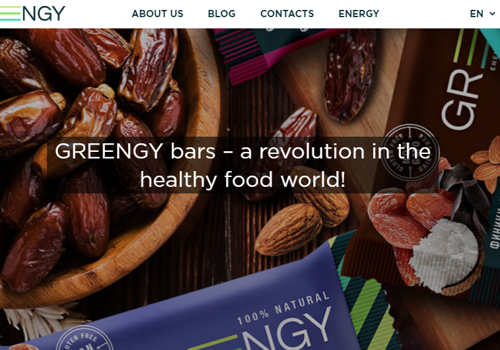 Pay Per Click Package Example: GREENGY bars – a revolution in the healthy food world!