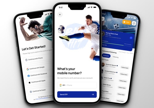 UX/UI Design Package Example: Sports App BIGHITS