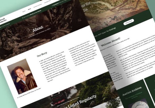 Web Design Package Example: Railroad Memories Website Design