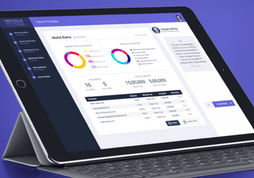 UX/UI Design Package Example: Portfolio Optimizer - MarketsMojo