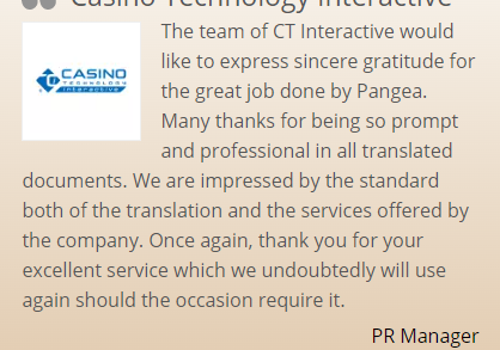 Translation Package Example: iGaming Localization Services