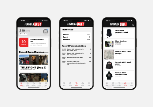 UX/UI Design Package Example: Formula Drift