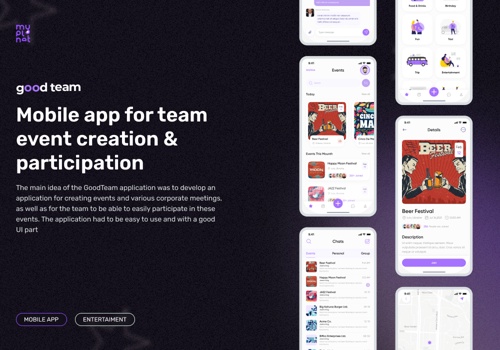 UX/UI Design Package Example: Good Team | Mobile App