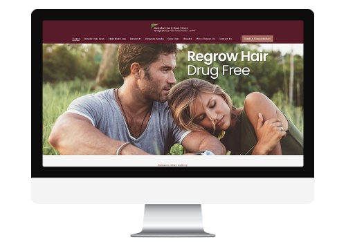 Search Engine Optimization Package Example: SEO & Web Design for Hair Loss Treatment Provider