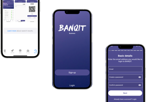 Mobile App Development Package Example: Banqit Mobile Payments App for Businesses