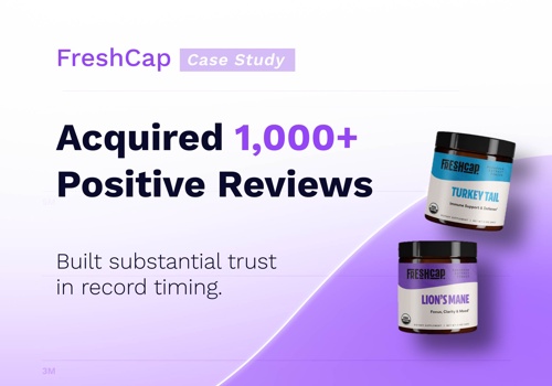 Digital Strategy Package Example: 1,000+ Positive Reviews Acquired