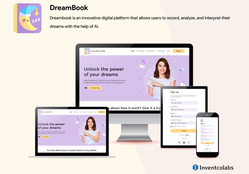 Mobile App Development Package Example: Dreambook Application