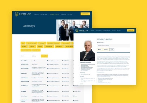 Web Design Package Example: D’Andre Law LLP