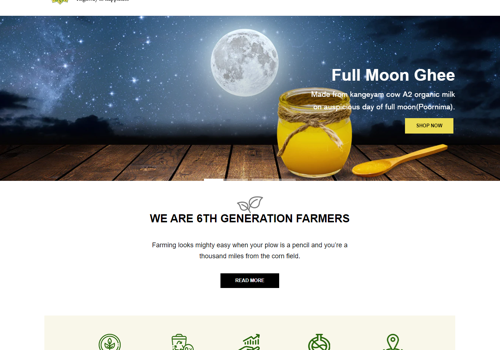 UX/UI Design Package Example: Shopify Organic Food products