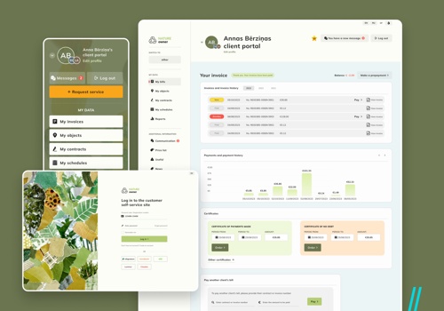 Web Design Package Example: Nature owner - client portal development