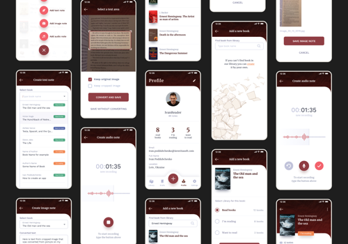 UX/UI Design Package Example: Quotes Management Application for Readers
