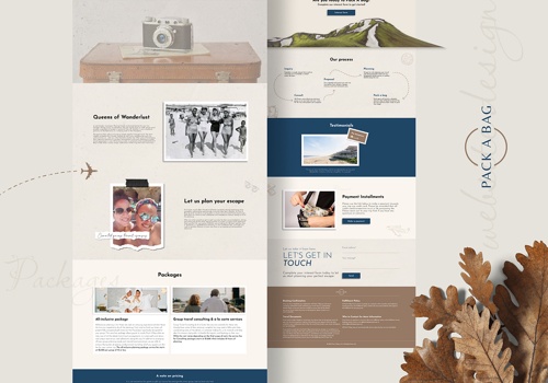 Web Design Package Example: Website Design for Pack a Bag