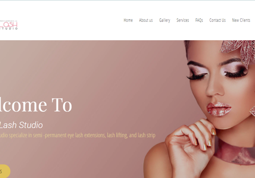 Web Design Package Example: Fancy iLash Studio