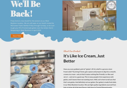 Web Development Package Example: Froze Zone