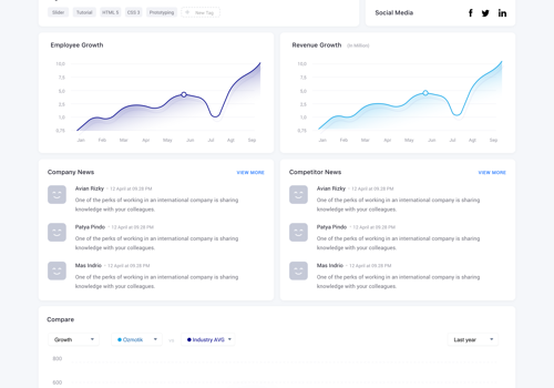 Web Development Package Example: Financial Dashboard