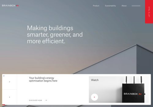 Web Design Package Example: Brainbox AI corporate website