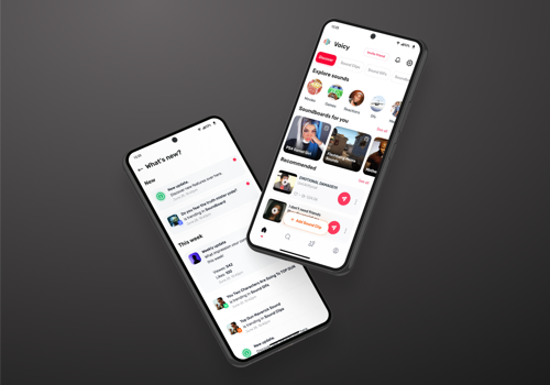 Mobile App Development Package Example: Voicy - mobile app for creating and sharing sound
