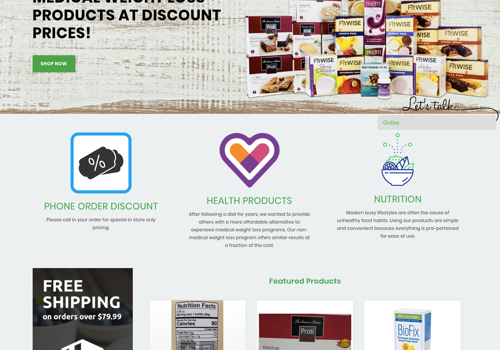 Web Design Package Example: NutmegstateNutrition