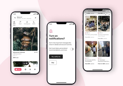 Web Design Package Example: Book.me Travel App