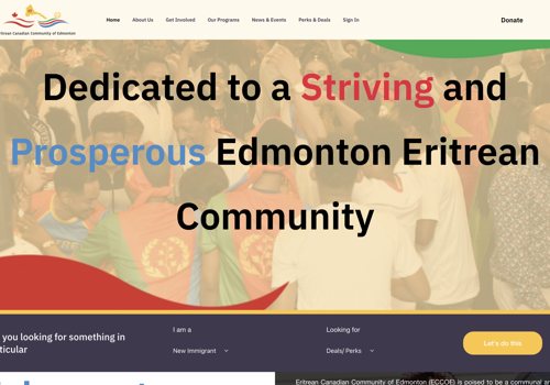 Web Design Package Example: ECCOE Fedmonton