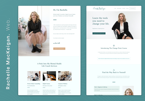 Web Design Package Example: Rachelle MacKeigan - Mental Health Coach