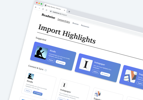 Mobile App Development Package Example: Readwise