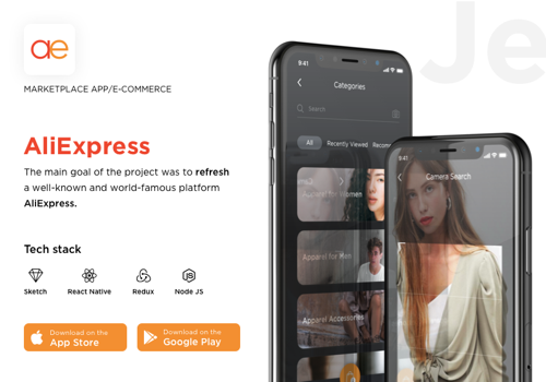 Mobile App Development Package Example: AliExpress