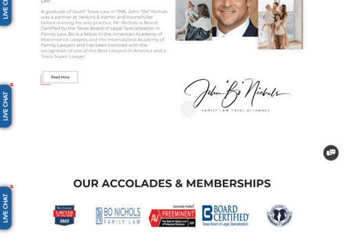 Web Development Package Example: Bo Nichols Law Firm