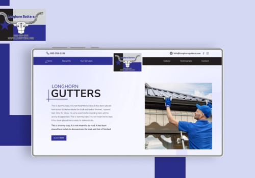 Logo Package Example: Long Horn Gutters